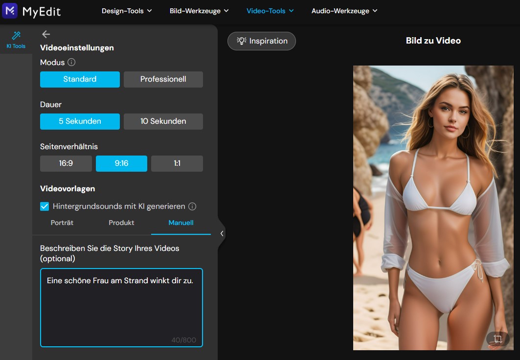 MyEdit - Kleidung entfernen mit KI